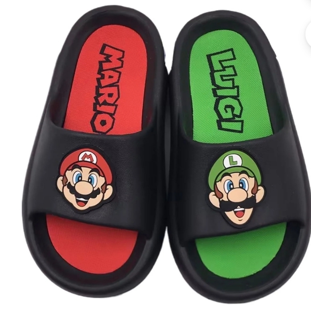 Nintendo Super Mario Big Boys Comfort Slide Sandal Size 5